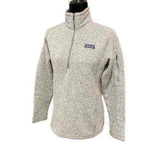 Patagonia Fall 2019 Women's Better Sweater® 1/4-Zip Winter in Birch White